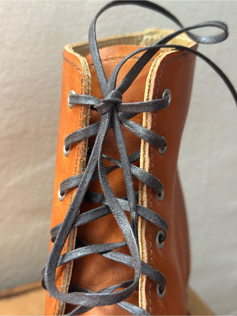 Red Wing Shoes Clara Heritage Cognac Leather Lace-Up Heeled Ankle Boots - Picture 10 of 13